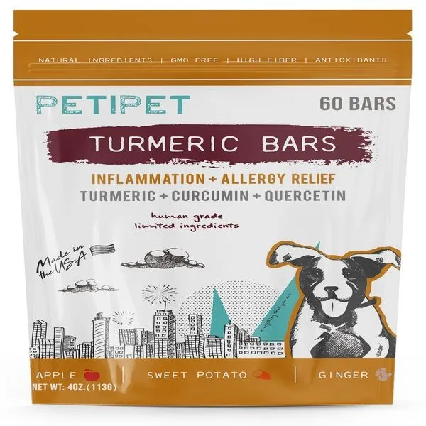 4oz Petipet Tumeric Bars- Inflammation and Allergy Relief - Treat